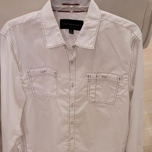 Mens Signature Studio M L/S Button Up Shirt